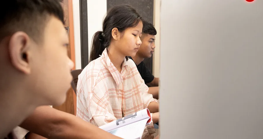 ECC students in a Languages session